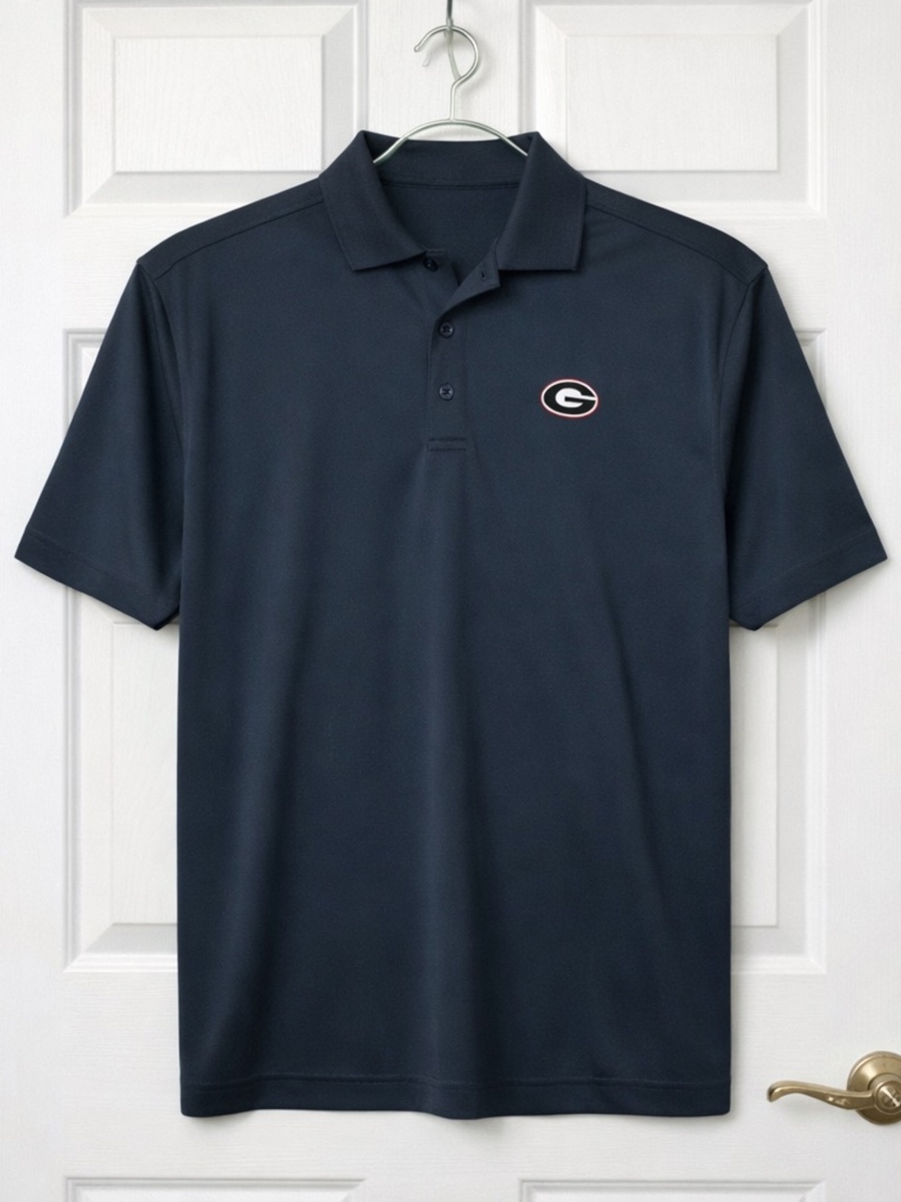 UGA Cutter & Buck Navy Polo with Small Georgia Logo Size XXL